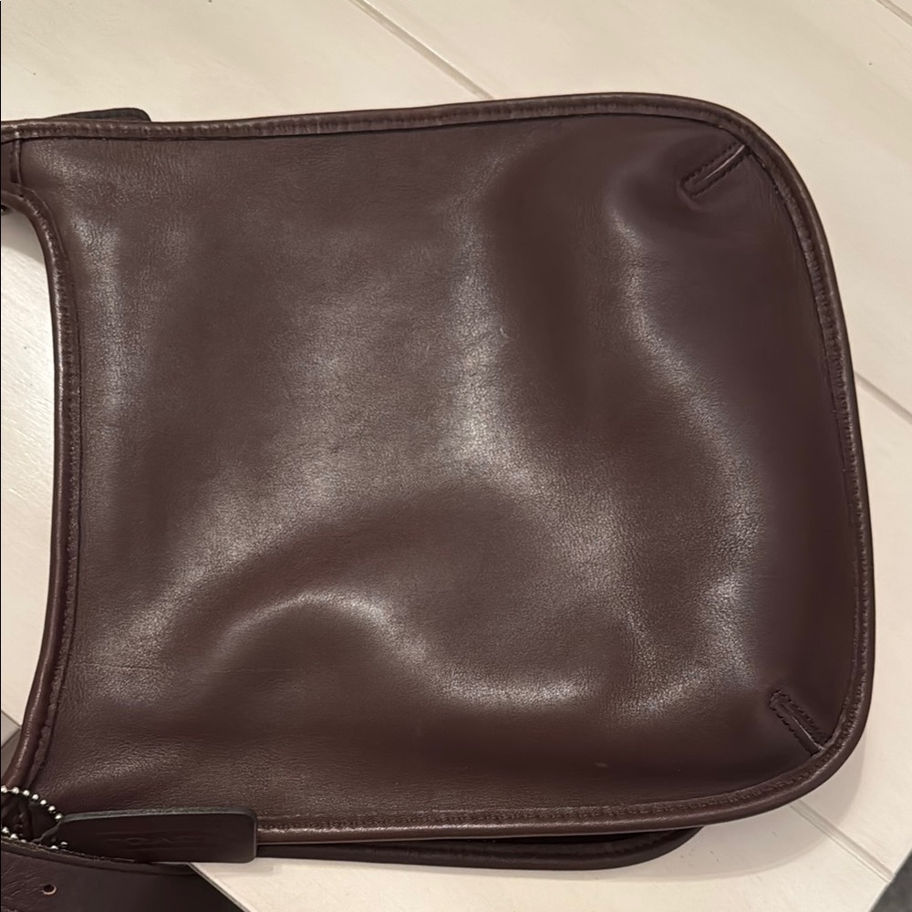 ⭐️SOLD⭐️Coach Hippie Flap Brown Leather Vintage Bag 9135 - Picture 7 of 13